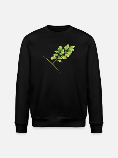 Leaf Branch Oak - Aquarelle - Sweat bio ROLLER Stanley/Stella Unisexe - noir