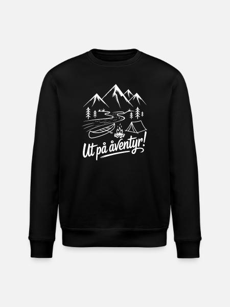 Bergabenteuer mit Zelt und Fluss - Stanley/Stella Unisex Bio-Sweatshirt ROLLER - Schwarz