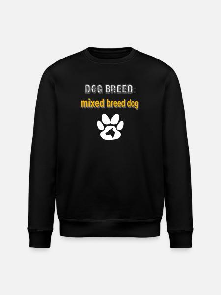 Mischlingshund Pfotenlogo - Stanley/Stella Unisex Bio-Sweatshirt ROLLER - Schwarz