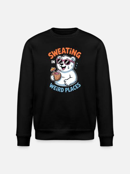 Sweating Sayings Funny Sweating Gift - Stanley/Stella ROLLER Unisex Organic Sweatshirt - black