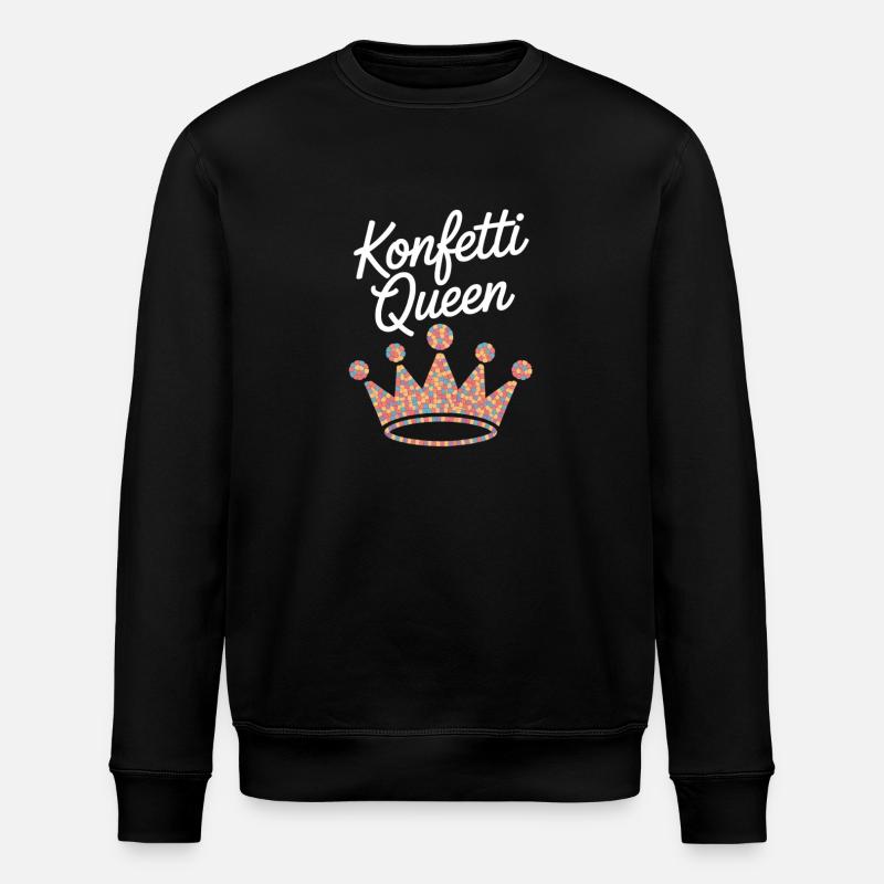 Konfetti Queen Karneva - Stanley/Stella Unisex Bio-Sweatshirt ROLLER - Schwarz