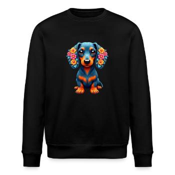 Dackel Dachshund Tekel - Stanley/Stella Unisex Bio-Sweatshirt ROLLER - Schwarz - Vorne - Nik (191cm)