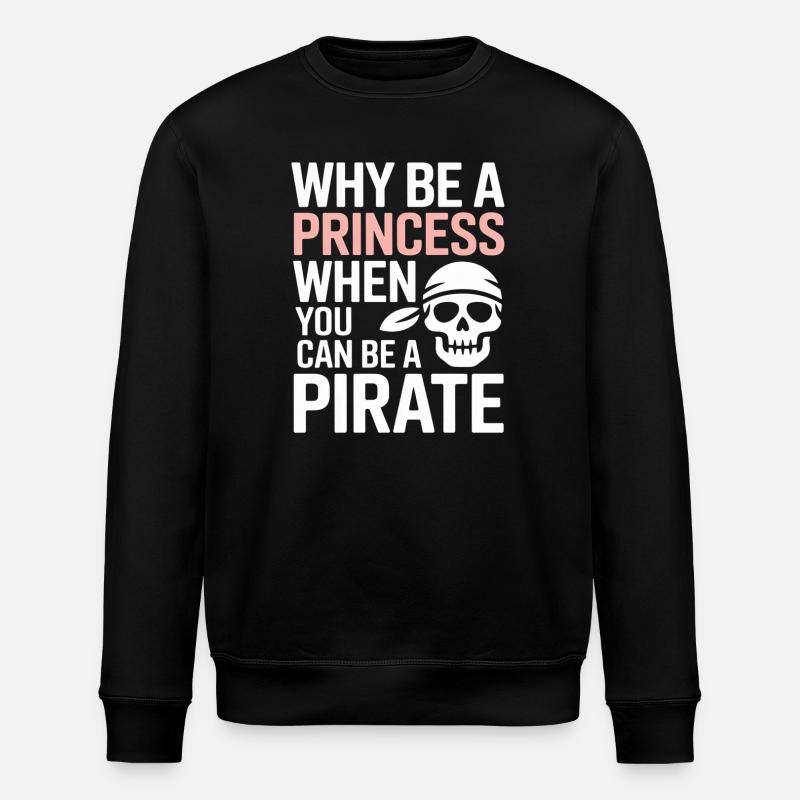 Pirate Princess Boldness - Stanley/Stella ROLLER Unisex Organic Sweatshirt - black