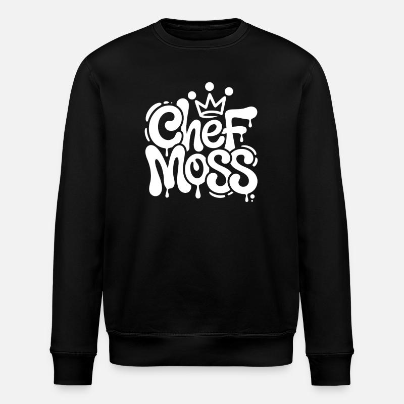 Chef Moss Graffiti Crown - Stanley/Stella ROLLER Unisex Organic Sweatshirt - black