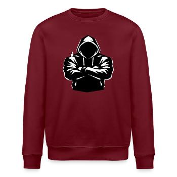 Silhouette à capuche et oiseau - Sweat bio ROLLER Stanley/Stella Unisexe - bordeaux - Devant - Nik (191cm)