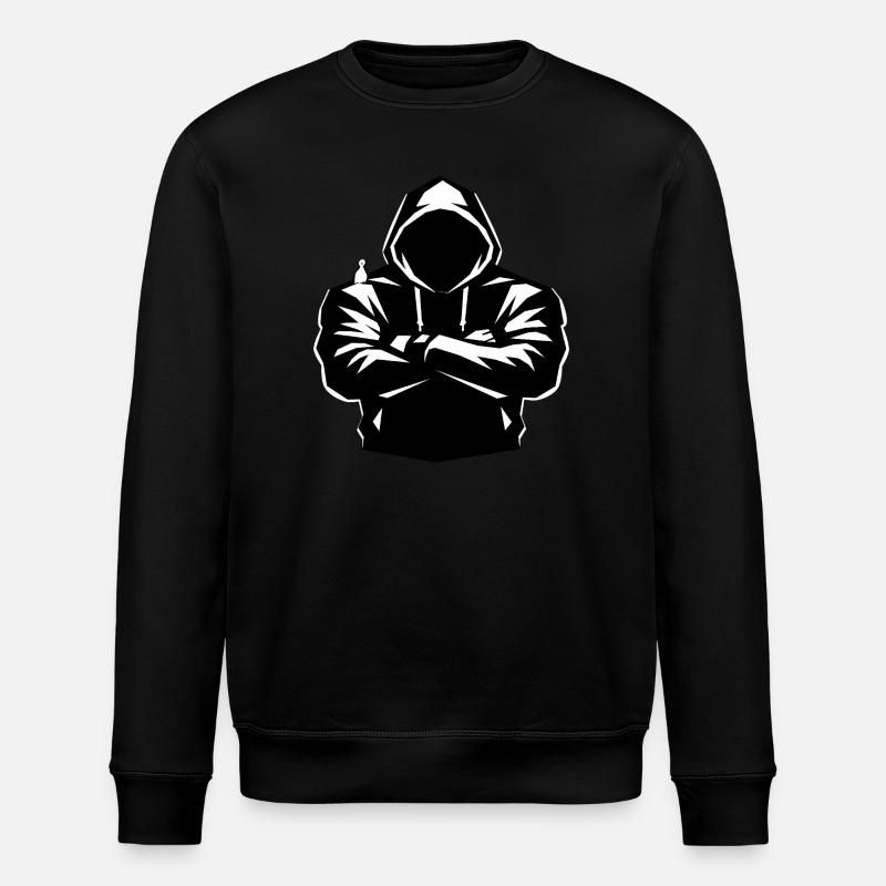 Silhouette à capuche et oiseau - Sweat bio ROLLER Stanley/Stella Unisexe - noir