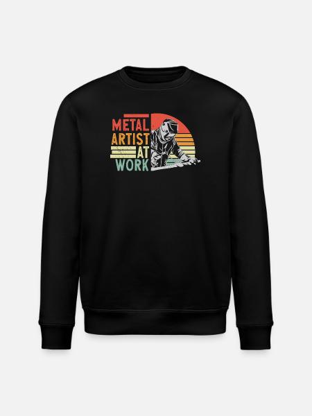 Metal Artist At Work - Stanley/Stella ROLLER Unisex Organic Sweatshirt - black