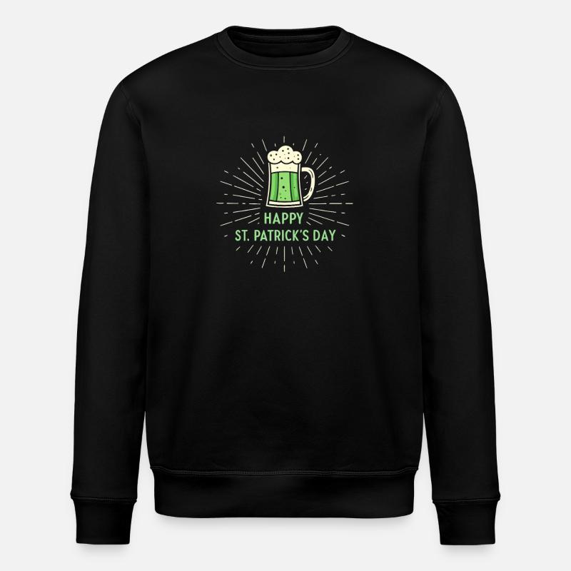 Verre Vert StPatrick - Sweat bio ROLLER Stanley/Stella Unisexe - noir
