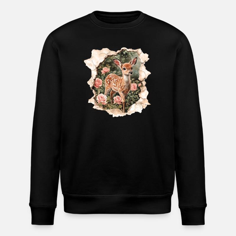 Reh Rehkitz - Stanley/Stella Unisex Bio-Sweatshirt ROLLER - Schwarz