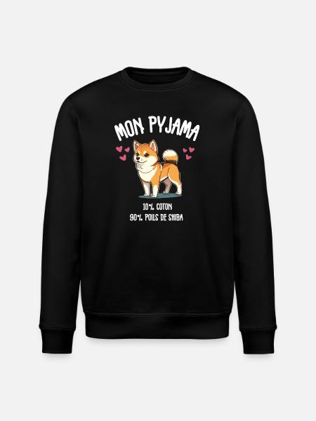 Shiba Humor Dog Pyjamas - Stanley/Stella Unisex Bio-Sweatshirt ROLLER - Schwarz