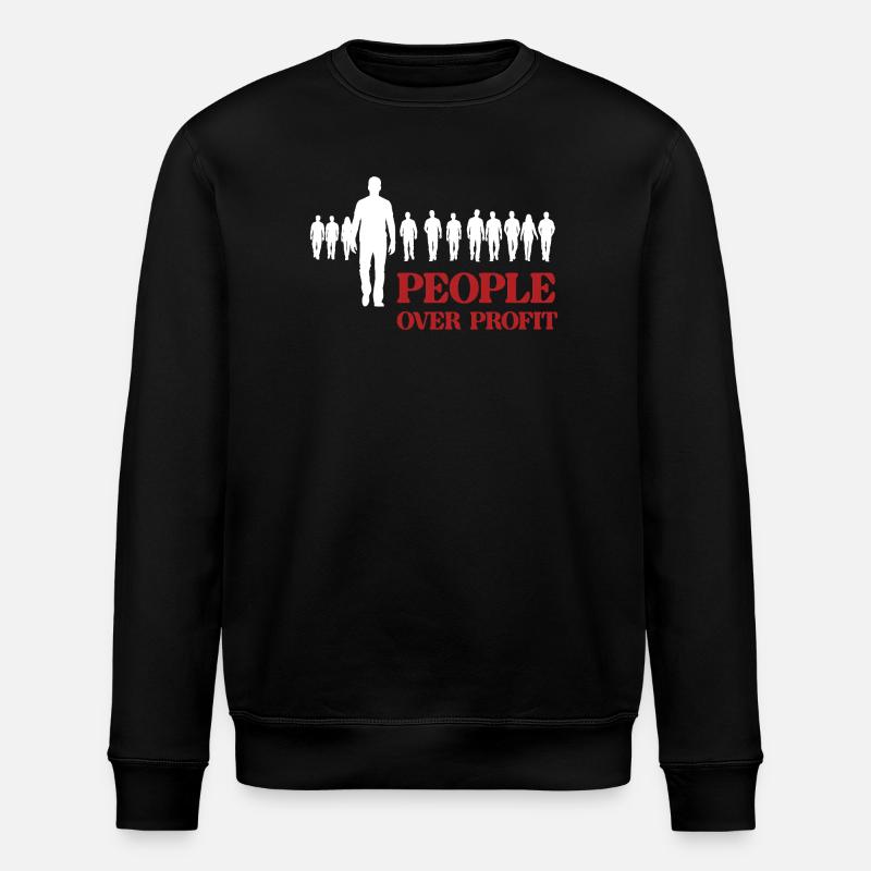 Les gens plutôt que le profit - Sweat bio ROLLER Stanley/Stella Unisexe - noir