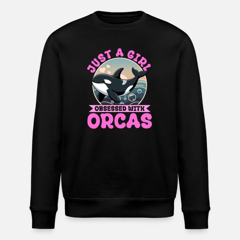 Orca drôle - Sweat bio ROLLER Stanley/Stella Unisexe - noir