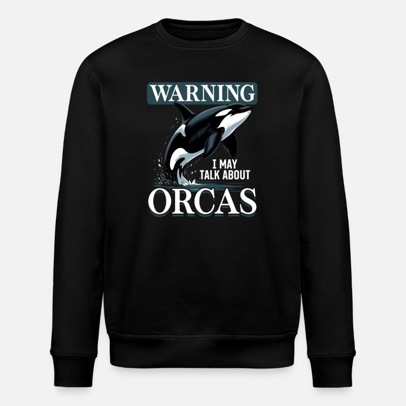 Funny Orca - Stanley/Stella ROLLER Unisex Organic Sweatshirt - black