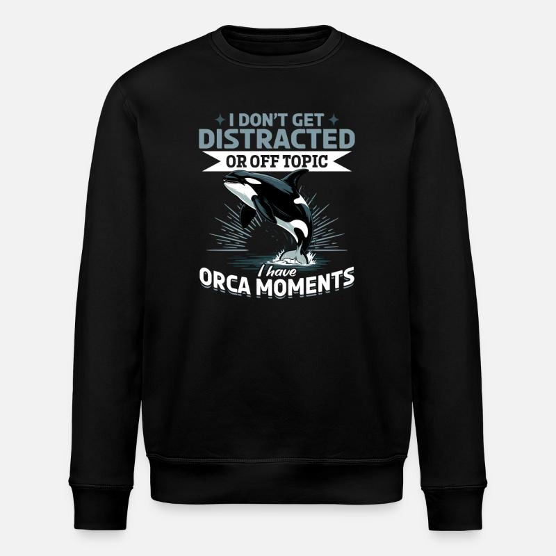 Orca drôle - Sweat bio ROLLER Stanley/Stella Unisexe - noir