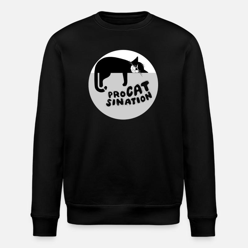 Typ-o-Cat #87 ProCATsination - Stanley/Stella Unisex Bio-Sweatshirt ROLLER - Schwarz