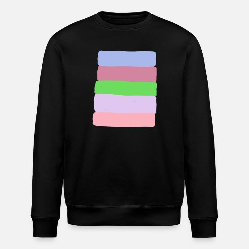 Pastellstreifen-Stack - Stanley/Stella Unisex Bio-Sweatshirt ROLLER - Schwarz