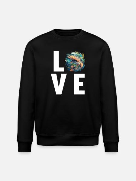 Salmon Salmon - Stanley/Stella ROLLER Unisex Organic Sweatshirt - black
