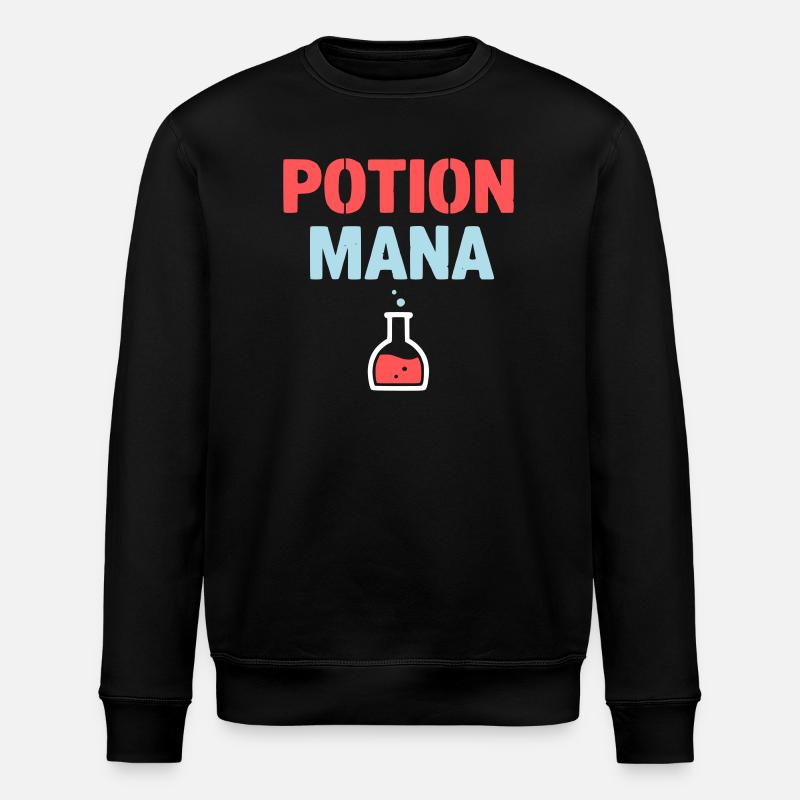Potion Mana Text Gaming - Stanley/Stella Unisex Bio-Sweatshirt ROLLER - Schwarz