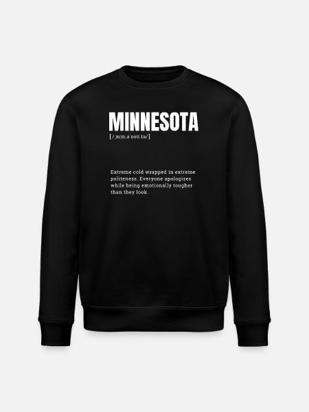 Minnesota Cold Humor Shirt - Stanley/Stella ROLLER Unisex Organic Sweatshirt - black