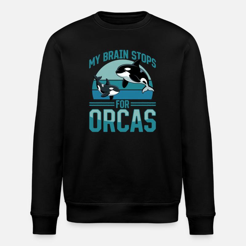 Orca drôle - Sweat bio ROLLER Stanley/Stella Unisexe - noir