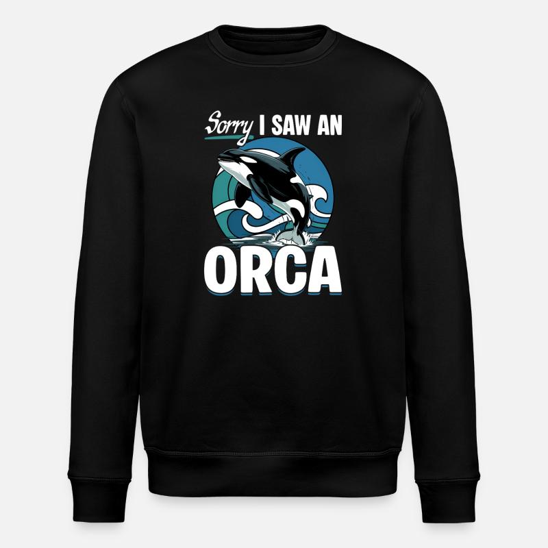 Funny Orca - Stanley/Stella Unisex Bio-Sweatshirt ROLLER - Schwarz