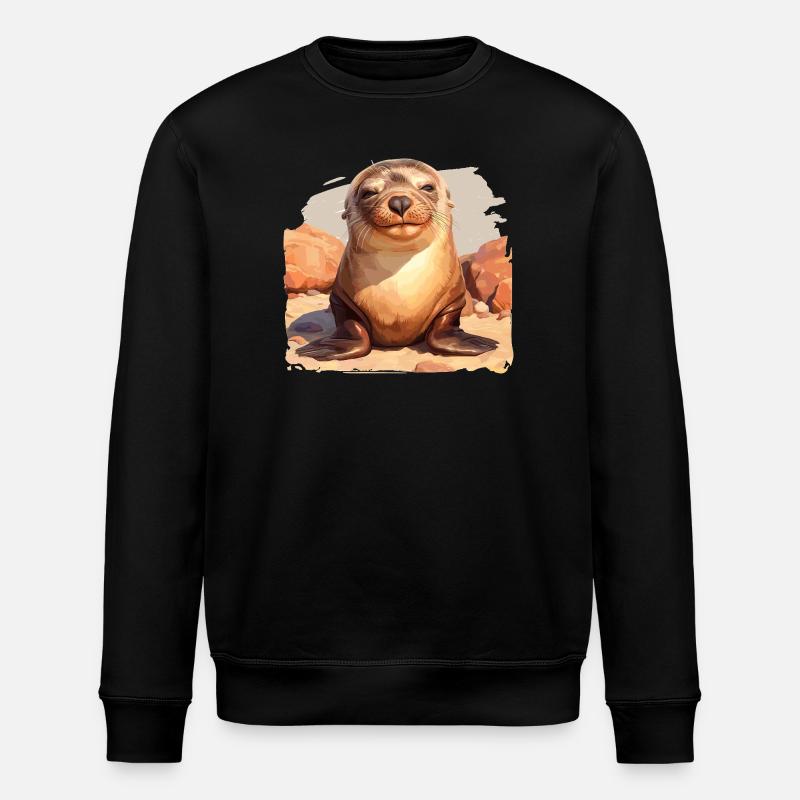 Søløver Søløve - Stanley/Stella økologisk unisex-sweatshirt ROLLER - sort