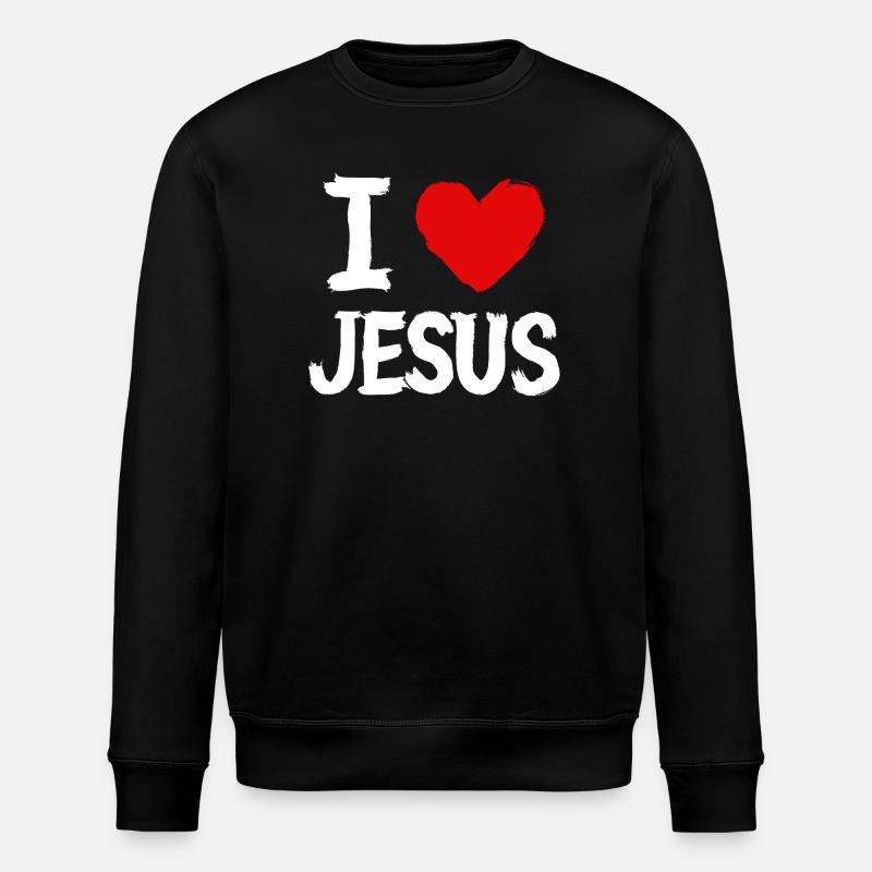 J’aime Jésus - Sweat bio ROLLER Stanley/Stella Unisexe - noir