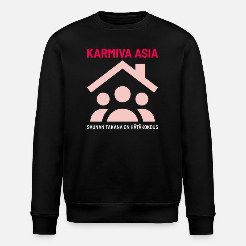 DAS GRUSELIGE DING HINTER DER SAUNA - Stanley/Stella Unisex Bio-Sweatshirt ROLLER - Schwarz