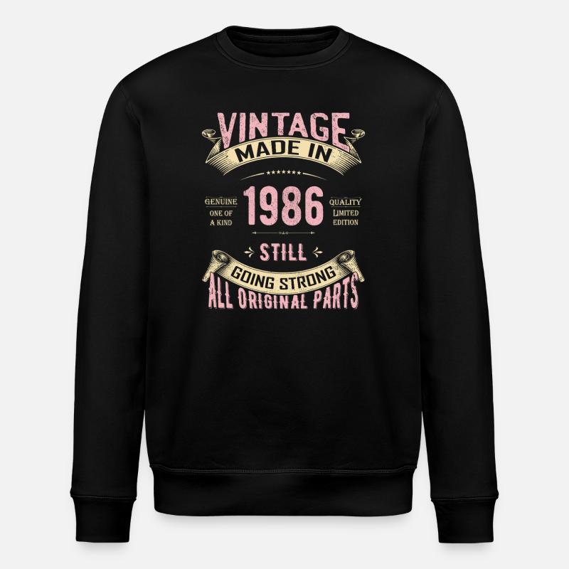 Millésime 1986 toujours solide - Sweat bio ROLLER Stanley/Stella Unisexe - noir