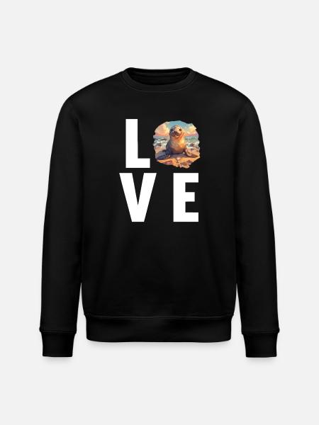 Sea Lions Sea Lion - Stanley/Stella ROLLER Unisex Organic Sweatshirt - black