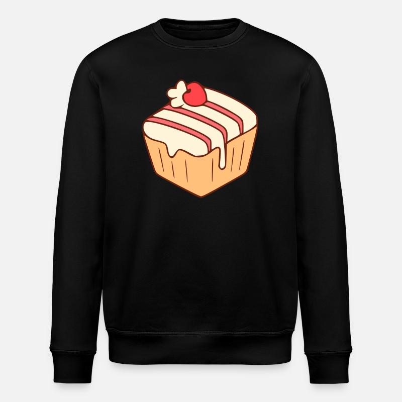 Cupcake baking, bakery, pastry shop - Stanley/Stella ROLLER Unisex Organic Sweatshirt - black