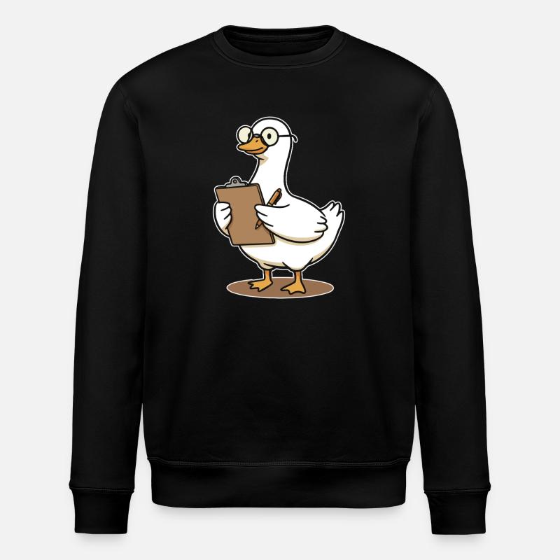 Canard avec des verres Bloc-notes - Sweat bio ROLLER Stanley/Stella Unisexe - noir
