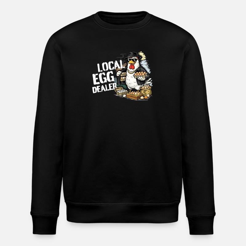 Poulet vendeur d’œufs local - Sweat bio ROLLER Stanley/Stella Unisexe - noir