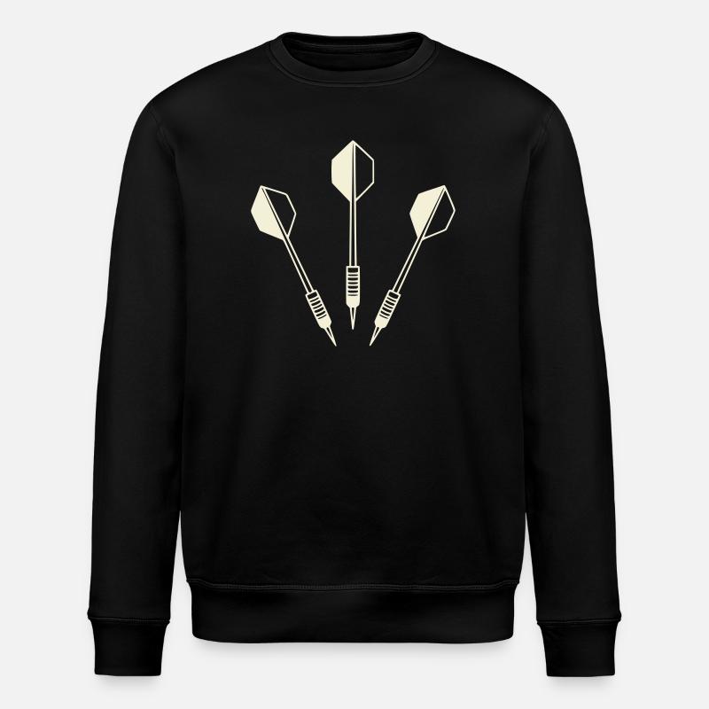 Drei Dartpfeile - Darts Set - Stanley/Stella Unisex Bio-Sweatshirt ROLLER - Schwarz