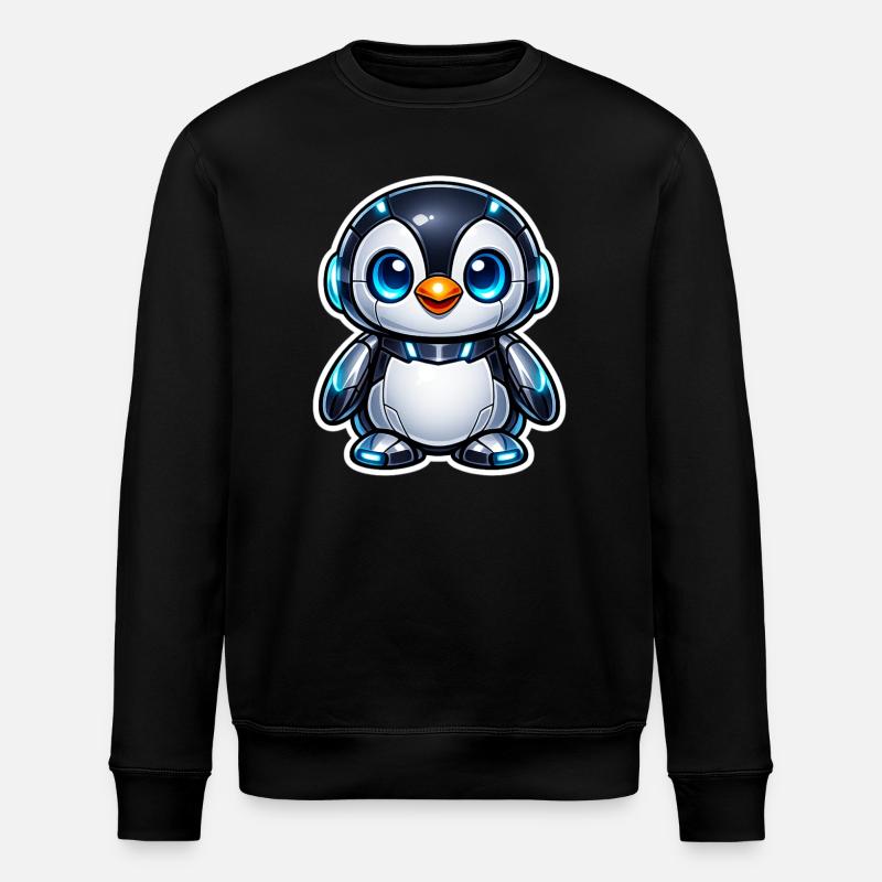 Futuristic penguin robot - Stanley/Stella ROLLER Unisex Organic Sweatshirt - black
