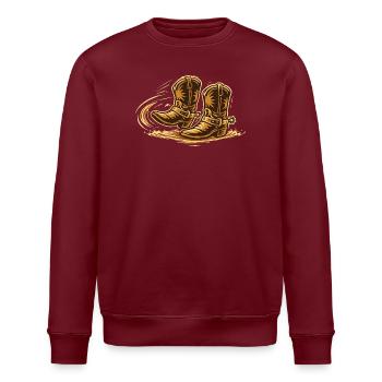 Line Dance Motion - Stanley/Stella ROLLER Unisex Organic Sweatshirt - burgundy - Front - Nik (191cm)