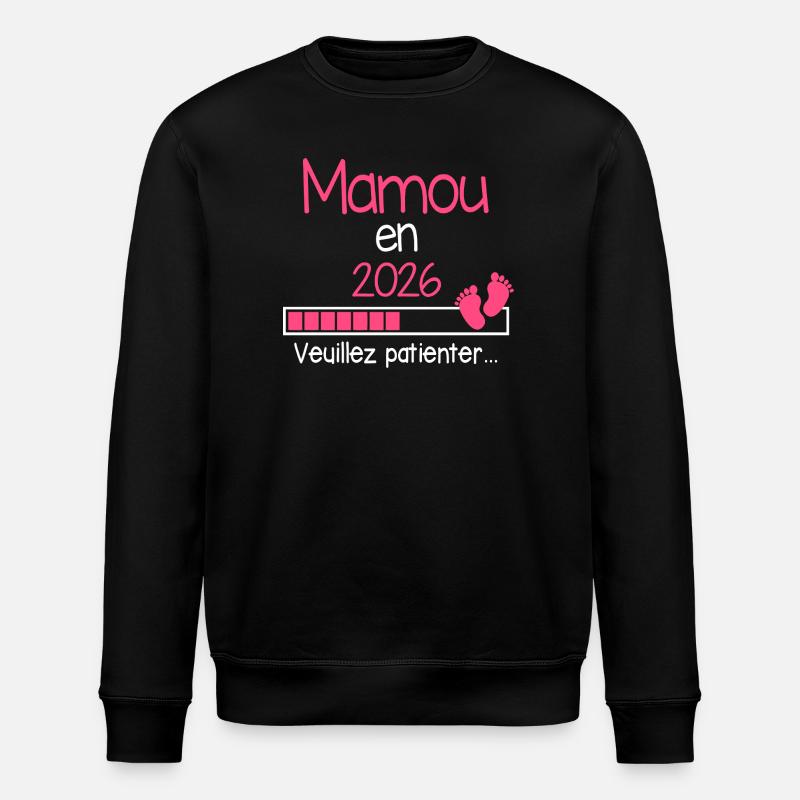 Mamou en 2026 Cadeau Future Mamie - Sweat bio ROLLER Stanley/Stella Unisexe - noir