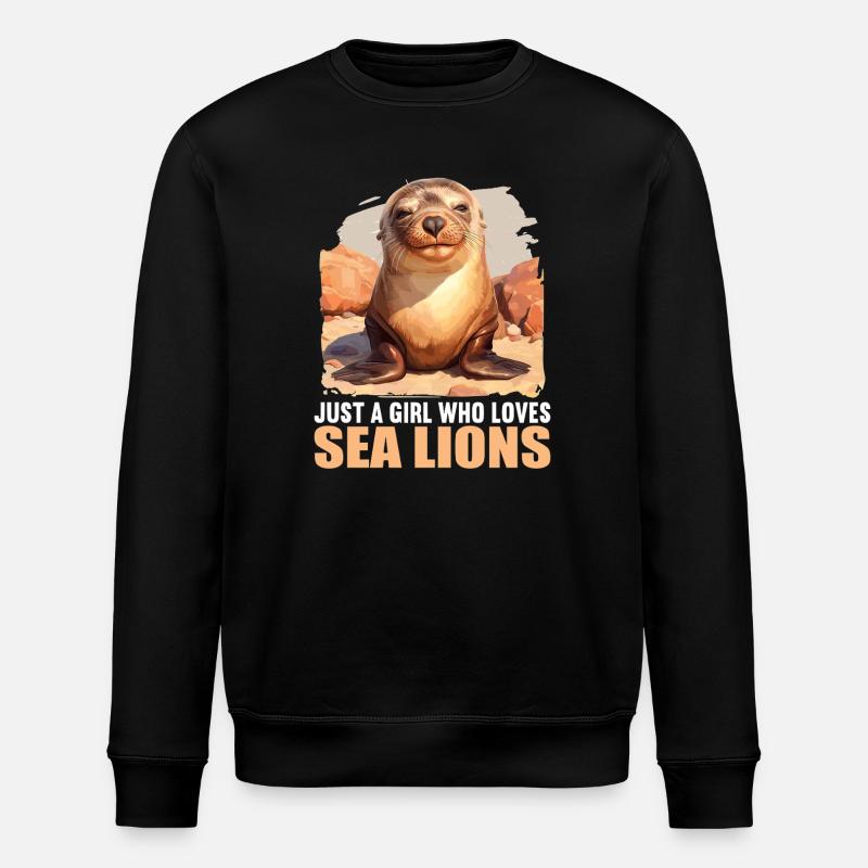 Seelöwen Seelöwe - Stanley/Stella Unisex Bio-Sweatshirt ROLLER - Schwarz
