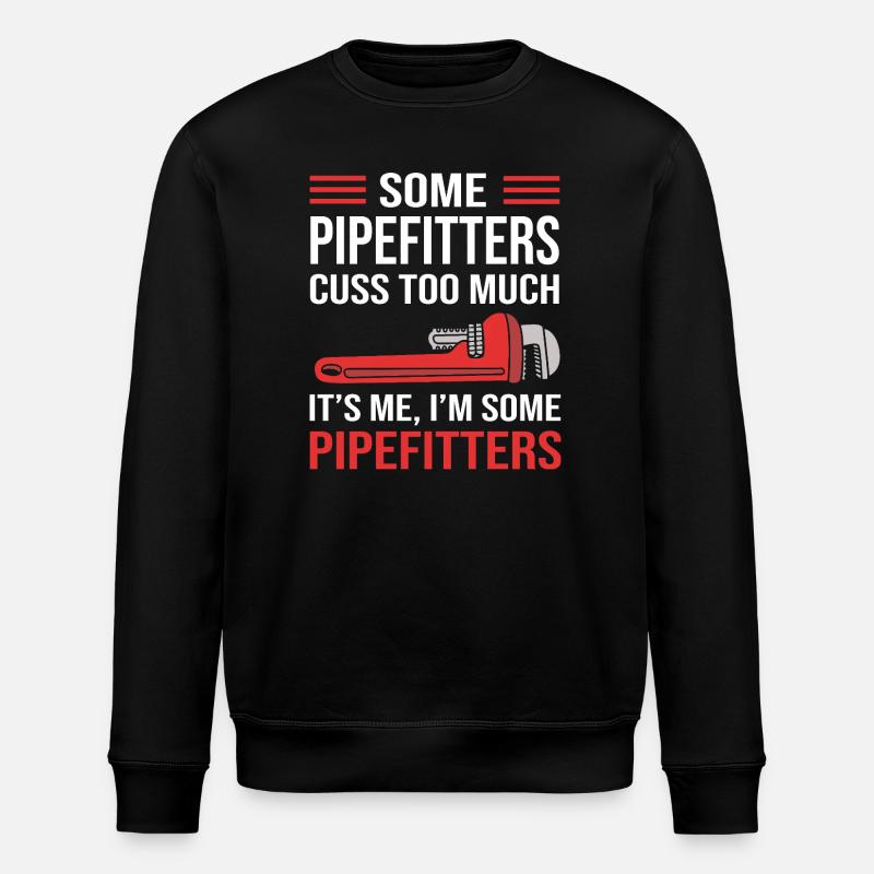 Industrial Locksmith Pipe - Stanley/Stella ROLLER Unisex Organic Sweatshirt - black