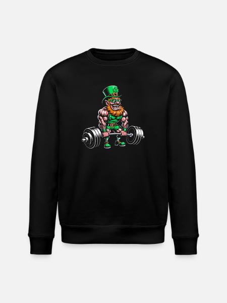Kraft Leprechaun in fitness look - Stanley/Stella ROLLER Unisex Organic Sweatshirt - black