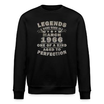 März 1966 - Stanley/Stella Unisex Bio-Sweatshirt ROLLER - Schwarz - Vorne - Nik (191cm)