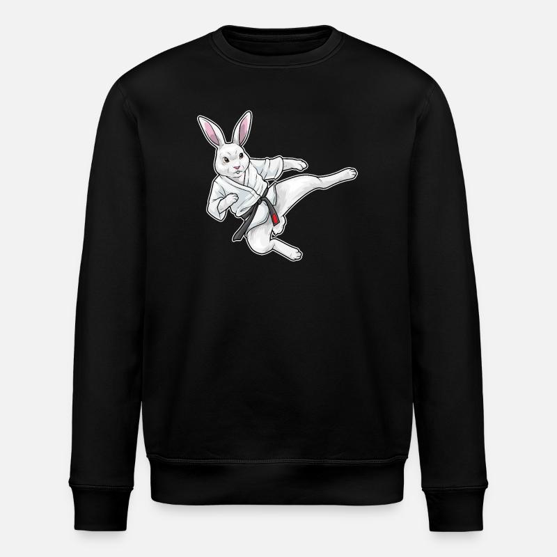 Rabbit Karate Martial Arts - Stanley/Stella ROLLER Unisex Organic Sweatshirt - black