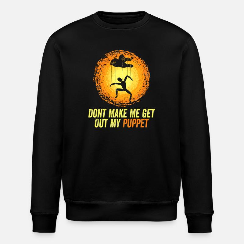 Puppet Master Pun Tee - Stanley/Stella Unisex Bio-Sweatshirt ROLLER - Schwarz