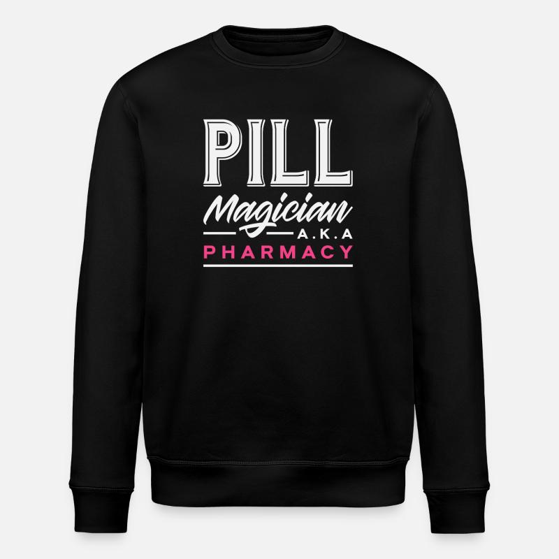 Pill magician, pharmacist, pharmacy technician - Stanley/Stella ROLLER Unisex Organic Sweatshirt - black