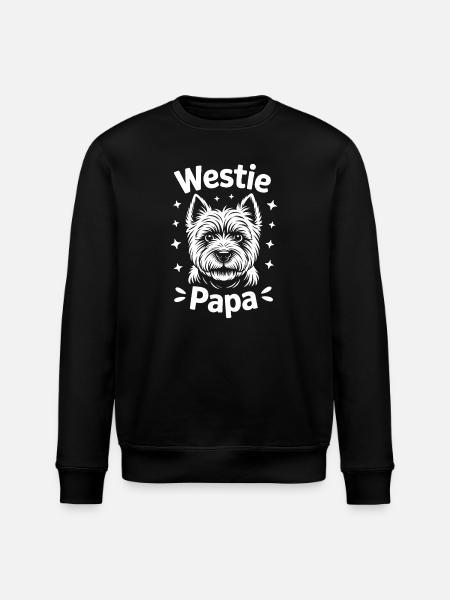 West Highland White Terrier Saying Westie Gift - Stanley/Stella ROLLER Unisex Organic Sweatshirt - black