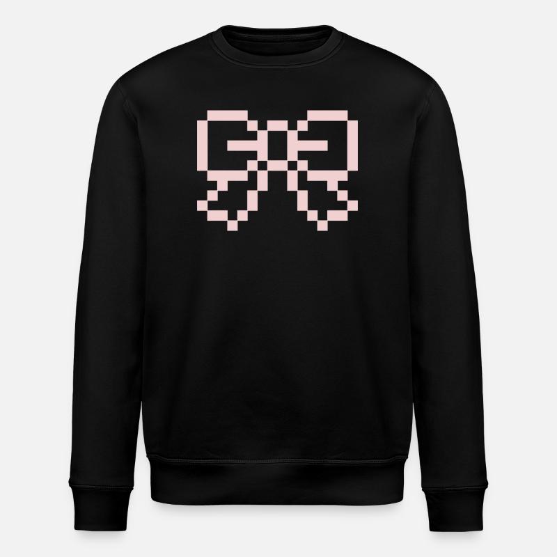 Nœud Pixel Rose - Sweat bio ROLLER Stanley/Stella Unisexe - noir