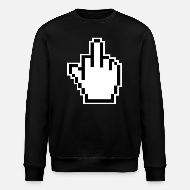 Mittelfinger Cursor Middlefinger - Stanley/Stella Unisex Bio-Sweatshirt ROLLER - Schwarz