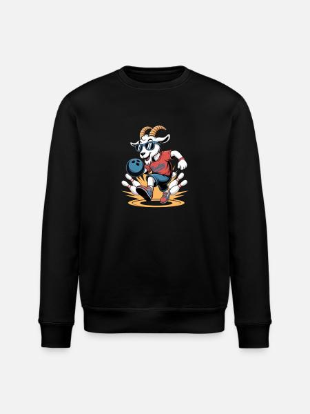 Bowling Ziege Cooles Bowling Motiv - Stanley/Stella Unisex Bio-Sweatshirt ROLLER - Schwarz