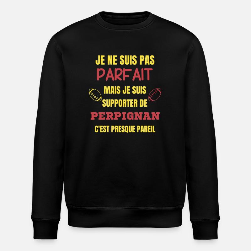 Supporter Rugby Perpignan Humour - Sweat bio ROLLER Stanley/Stella Unisexe - noir
