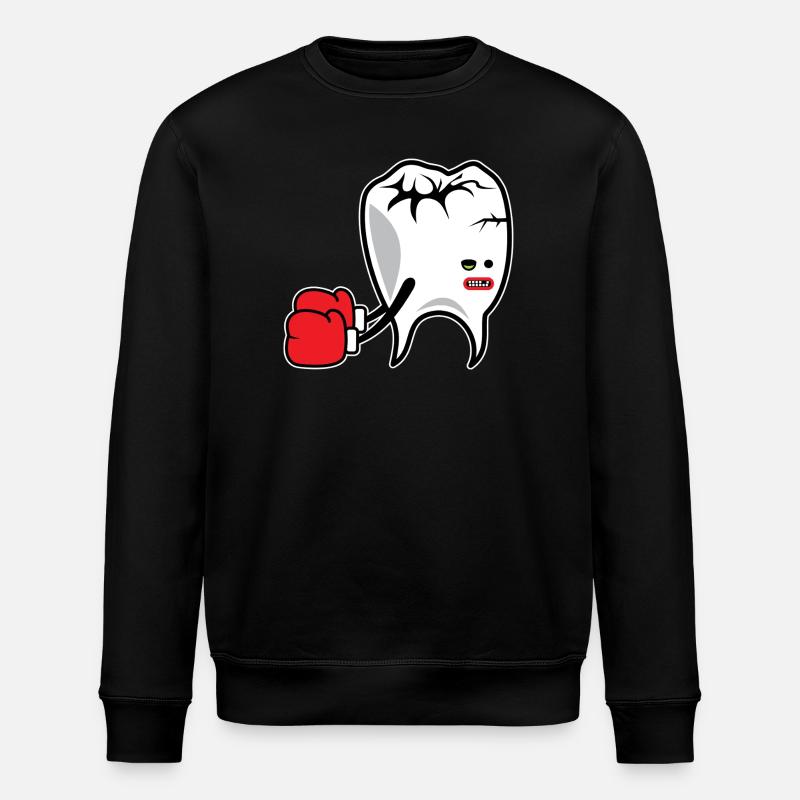 Tooth Boxer K.o. - Stanley/Stella Unisex Bio-Sweatshirt ROLLER - Schwarz